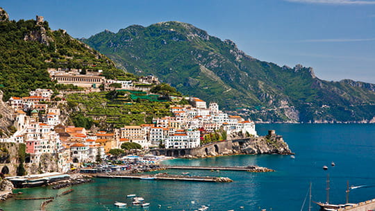 A view towards the Amalfi coast, Italy